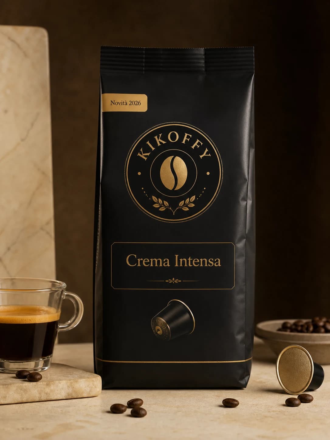 Confezione nera Crema Intensa KIKOFFY, Master da 120 capsule